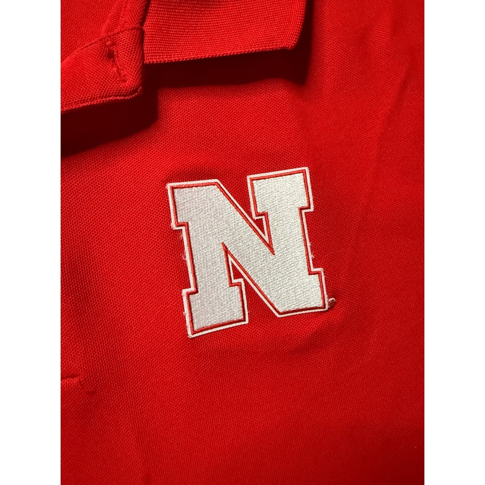 Antigua Nebraska Huskers Mens XXL Red Performance Pique Polo Shirt NCAA Football - Picture 5 of 8